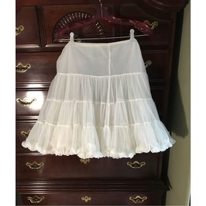 Vintage Short Slip With Full Ruffles, Sexy Coquettish lingerie, White